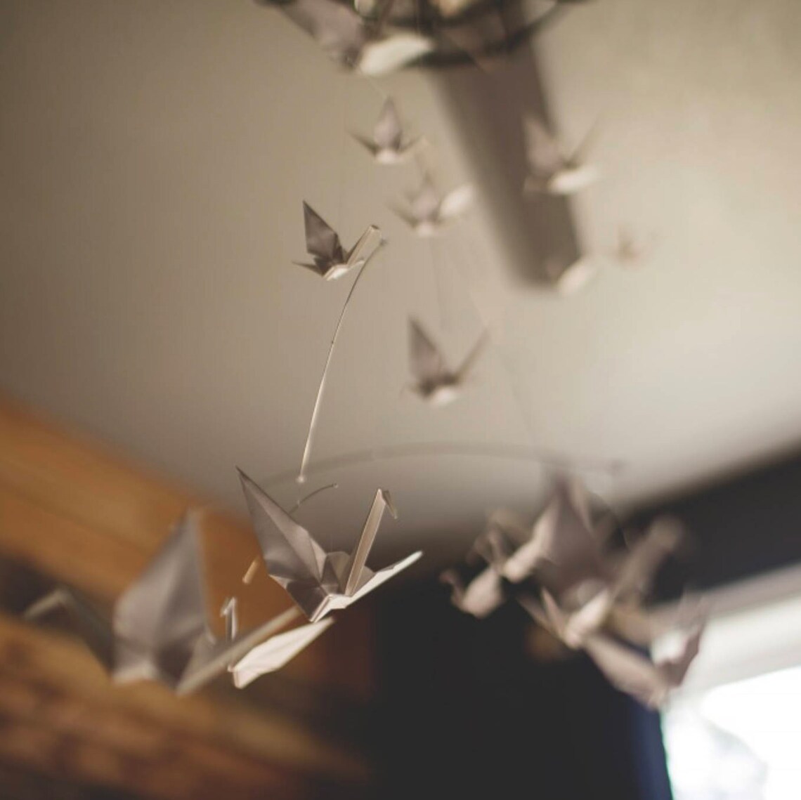 White Crib Mobile. Modern Baby Decor. Gender Neutral Nursery Etsy