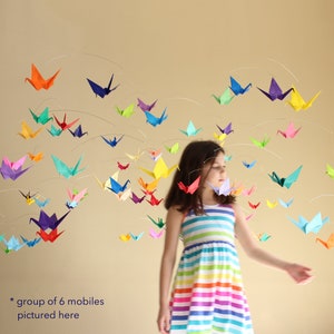 Custom Colors Extra Large Paper Crane Mobile