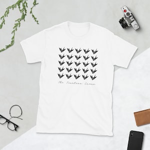 Origami Crane Shirt by The Timeless Crane, Paper Crane T Shirt, Wearable Origami Art Shirt, Ring Spun Cotton T, Short-Sleeve Unisex T-Shirt