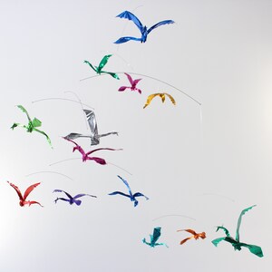 Origami Paper Dragon Hanging Mobile in Foil Paper image 4