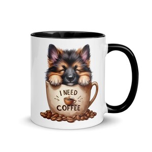 Hond slaapt op koffiemok – grappig hondenliefhebber cadeau, koffiekopje luie pup, schattige mok huisdiereigenaar, hond moeder vader cadeau voor koffie in de ochtend