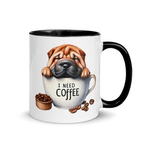 Hond slaapt op koffiemok – grappig hondenliefhebber cadeau, koffiekopje luie pup, schattige mok huisdiereigenaar, hond moeder vader cadeau voor koffie in de ochtend