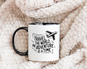 Travel the World Mug: Adventure Coffee Cup, Wanderlust Gift