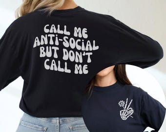 Antisoziales Comfort Farben Shirt: Lustiges Introvertiertes Langarmshirt