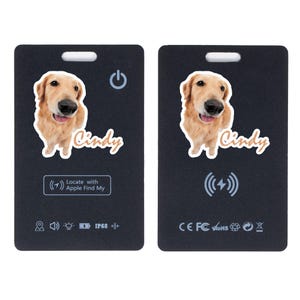 Tarjeta de seguimiento personalizada Airtag de 1,16 mm Dispositivo localizador portátil, carga magnética y altavoz, cómodo de llevar