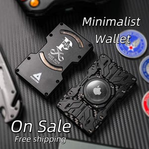 Carbon Fiber Card Holder Money Clip Wallet,Custom Metal Wallet ,RFID Blocking Slim Minimalist Pocket Wallet,Gift for Husband,Groomsman Gifts