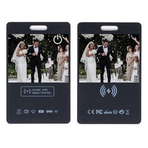 Tarjeta de seguimiento personalizada Apple AirTag Wallet, búsqueda precisa, 1,16 mm de grosor, carga magnética inalámbrica, altavoz, tarjeta de seguimiento de mascotas personalizada