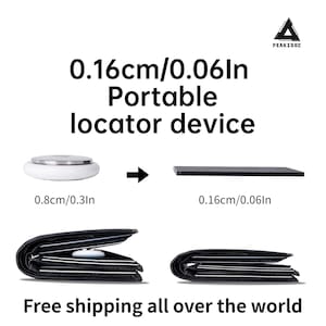 Cartão de rastreamento personalizado 1,16 mm Slim Apple AirTag Card para carteira com localização precisa, carregamento sem fio e alto-falante,