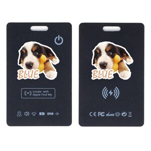 Tarjeta de seguimiento personalizada, delgada, de 1,16 mm, para Apple AirTag, para billetera, con dispositivo localizador portátil, carga magnética y altavoz