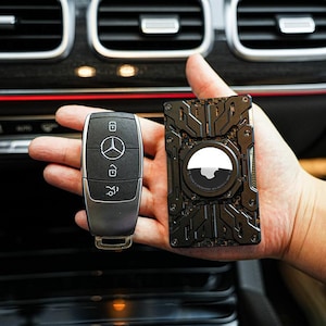 Personalized wallet ,men's  wallet with AirTag clip,credit card clip,RFID shielded wallet,small aluminum metal wallet ,wallet metal
