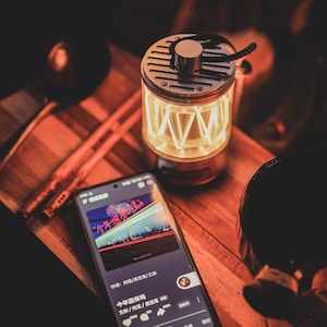 Altavoz Bluetooth personalizado con iluminación ambiental, luces de altavoz para exteriores, altavoces para acampar, altavoces de ambiente personalizados, lámpara de ambiente personalizada