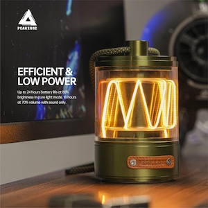 Luces de altavoz de ambiente personalizadas, luces de altavoz para exteriores, altavoces para acampar, altavoces para entusiastas del running en la montaña, lámpara de ambiente personalizada