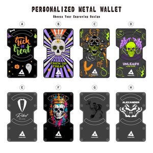 Personalized wallet ,men's  wallet with AirTag clip,credit card clip,RFID shielded wallet,small aluminum metal wallet ,wallet metal
