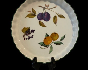 EVESHAM VALE By Royal Worcester 9” Quiche Plate/Pie Plate