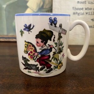 Vintage Lord Nelson “Pips Trip” Pottery Child&#39;s Mug Cup Nursery Rhyme