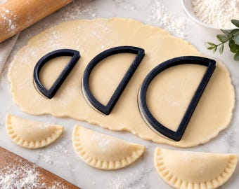 3 Half Circle Dough Cutters Set | Cookies Dumpling, Empanadas Pastry Maker