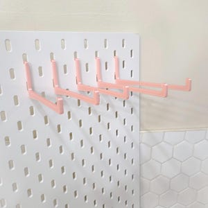 Long Pegboard Hooks Set for Ikea Skadis Pegboard,  Large Craft Room Hooks Storage Garage Organizer Home Office Organization