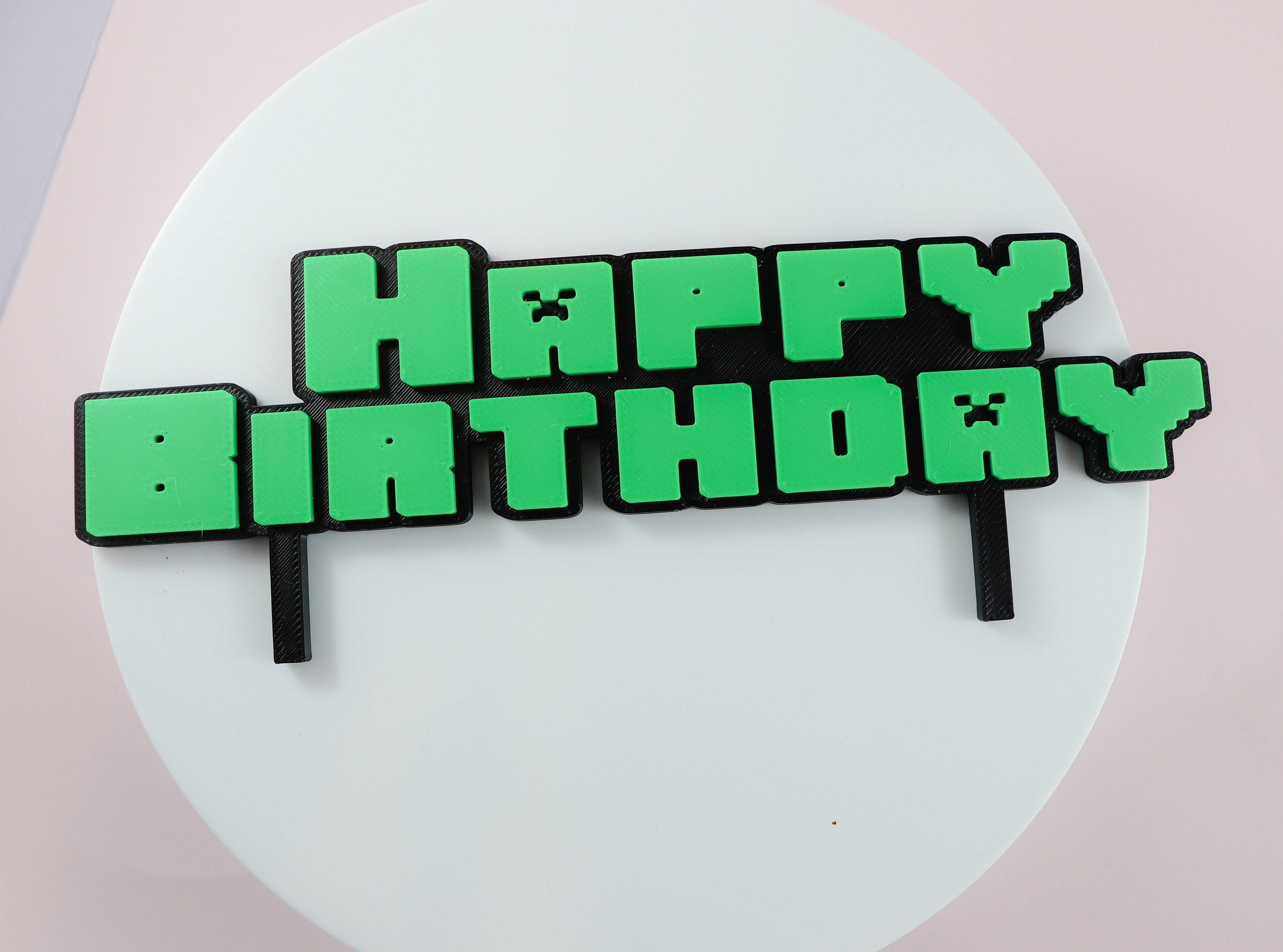 Handcrafted Minecraft Birthday Sign
