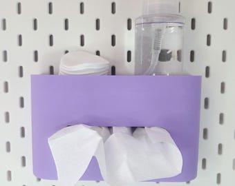 IKEA SKÅDIS Tissue Holder with Storage Tray | Pegboard Bathroom and Office Organizer