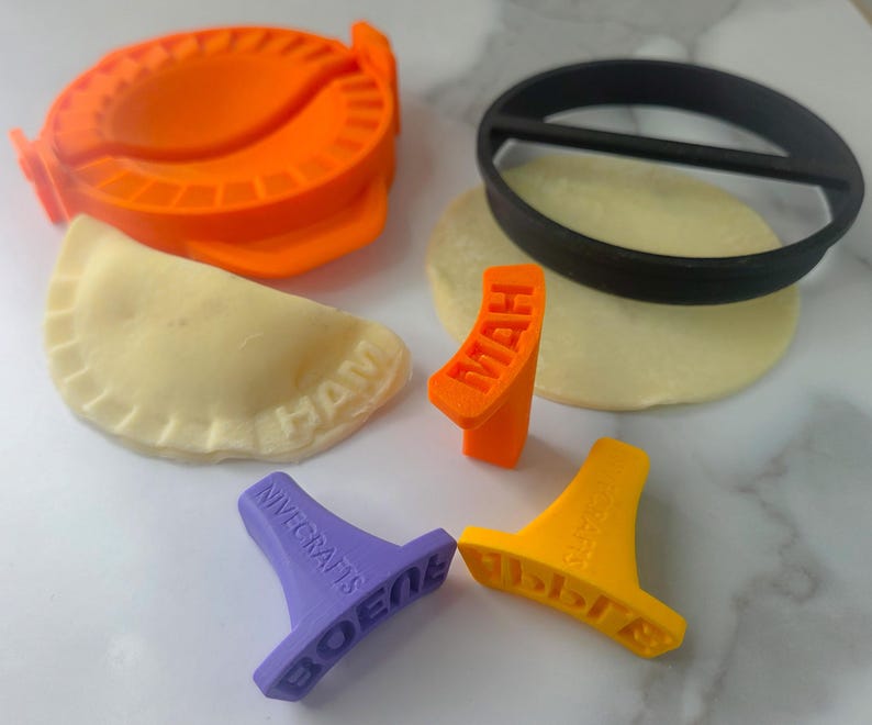 Kit Premium para Hacer Empanadas con Sello de Logotipo Personalizado / Prensa para Empanadas + Cortador + 5 Sellos / Kit de Inicio para Negocio de Comida / Juego para Hacer Dumplings imagen 12