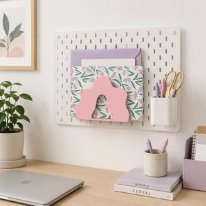 IKEA SKÅDIS Paper & Mail Holder | Pegboard Organizer | Notebook Storage | Office Wall Storage