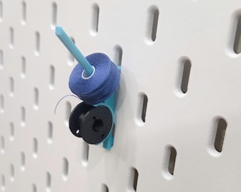 IKEA Skadis Pegboard Thread Spool and Bobbin Holder: 3D Printed Organizer