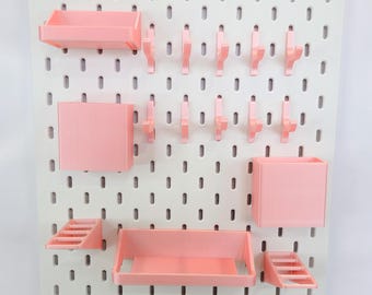 Ikea Skadis Pegboard Accessories Set, Bins, Shelf, Hooks, Pliers, Pecil Holder Organization Storage