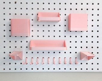 Pegboard Accessories Set for 1/4 Standard Pegboard,  Caliper Holder, Craft room Measuring Tape Garage Storage Home Office Scissors organizer