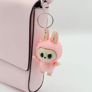 La BuBu Monster Taschenanhänger, süße La BuBu Puppe Handtasche Schlüsselanhänger, LaBuBu Rucksack Schlüsselanhänger, Kawaii Geldbörse Zubehör 3D Gedruckt
