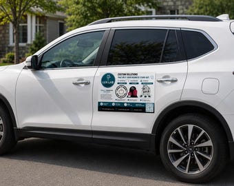 Imán para coche con logotipo personalizado / Letrero personalizado para vehículo, imán extraíble para puerta