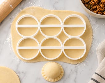 3-in-1 Circle Dough Cutter (3" & 2.5")| Empanada, Cookie, Pastelitos, Dumpling Maker Baking frying Tool