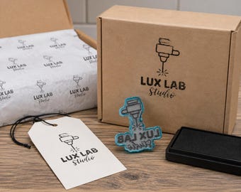 Custom Logo Rubber Stamp for Small Business Packaging Branding