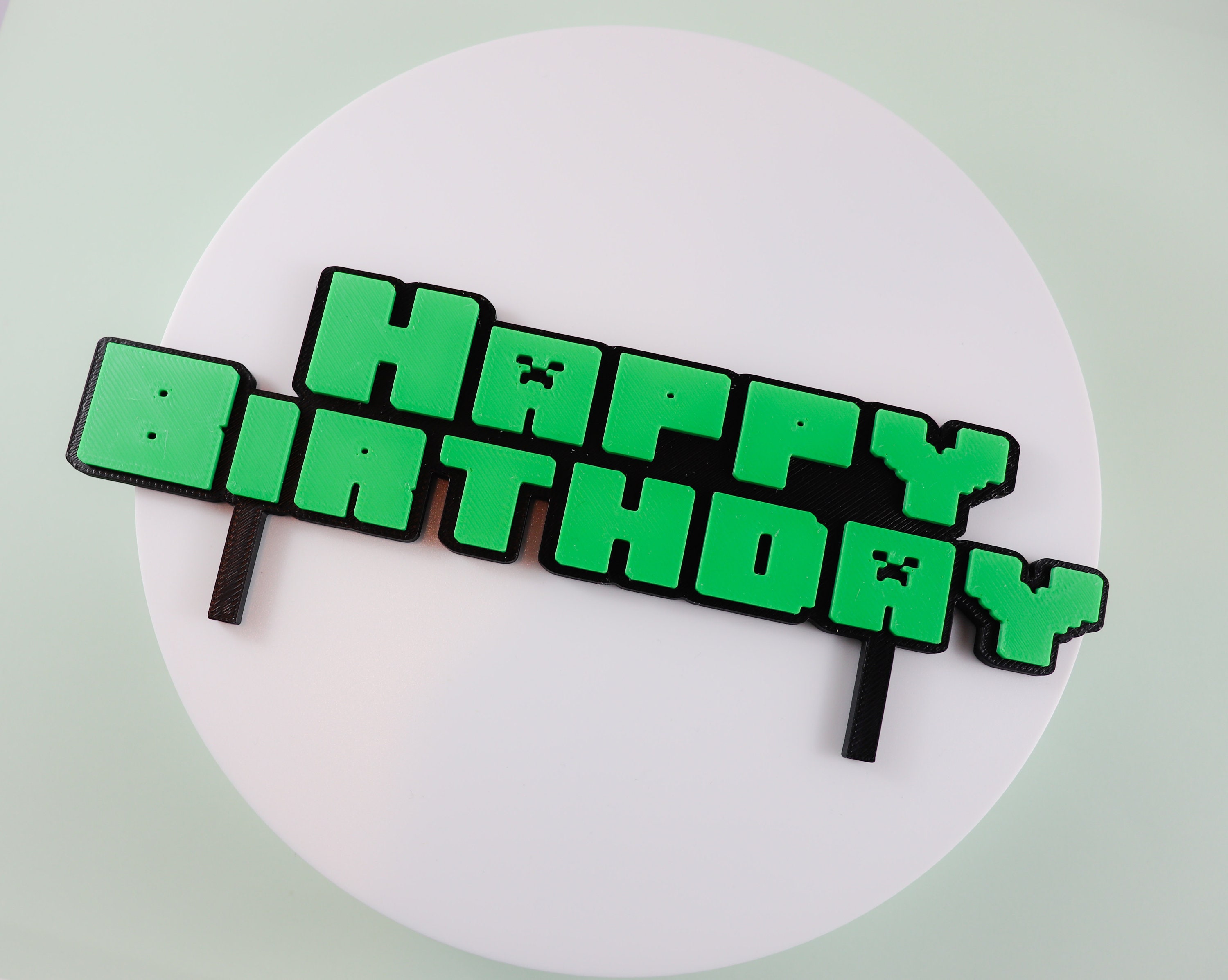 Handcrafted Minecraft Birthday Sign