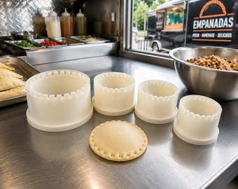 Pastelitos Empanada Maker Set | 4 Sizes Dough Cutter Sealer Kit Multi Size Latino Cooking Kit