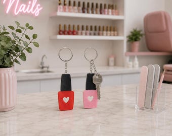 Nagellak NFC-sleutelhanger: aanpasbare contactgegevens voor Nail Techs