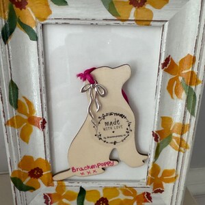 Emma Bridgewater inspired daffodil spring flower design decorated photo frame in 4x6