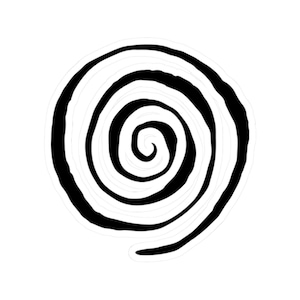 Black Spiral Sticker