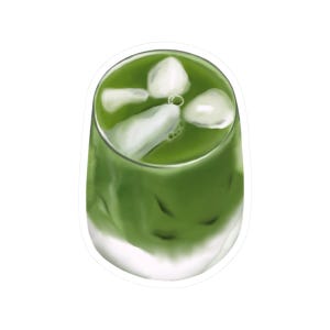 Iced Matcha Latte Sticker