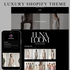 Dark Luxury Shopify Theme for Clothing, Fashion Shopify Template, Shopify Template for clothes, Clean Luxury Shopify Theme