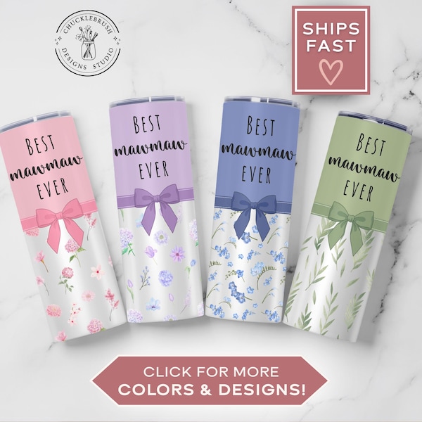 Floral MawMaw Tumbler, Grandma Mawmaw Mug, Maw Maw Christmas Gift, New MawMaw Gifts, Best MawMaw Ever Birthday Gift Coquette Mothers Day Cup