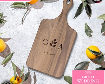 Charcuterie Board Personalized, Cutting Board Personal Monogram Gift for Couple, Custom Wedding Gift, Engagement Gifts, Bridal Shower Gift