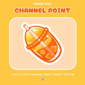 Orange Soda | Twitch Channel Point | Bits | Sub Badge | Emote | Icon | YouTube | Discord | Summer Fruit Fruity Juice