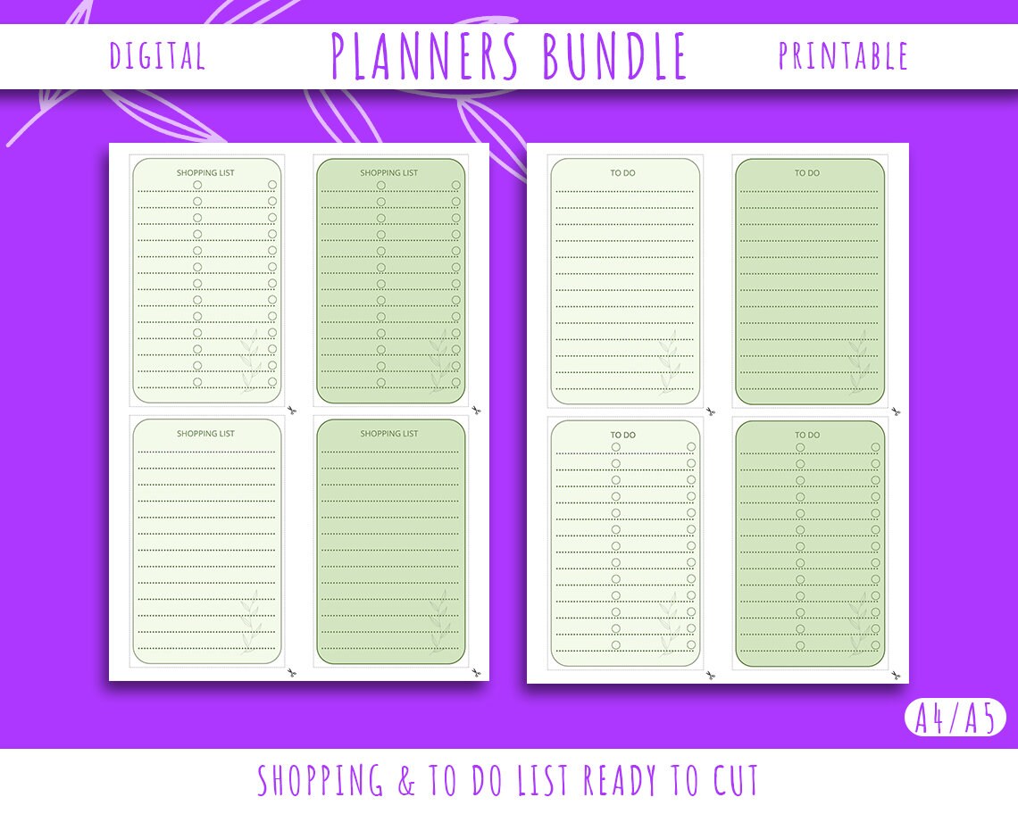 DIGITAL PLANNERS BUNDLE Printable Daily Weekly Monthly Weekly Meal Prep ...