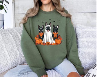 German shepherd Ghost Dogs sweatshirt,Halloween Dog Sweatshirt, Halloween Sweatshirt, Halloween Sweater, Ghost Sweatshirt, Ghost Dog Shirt
