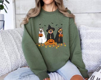 German shepherd Ghost Dogs sweatshirt,Halloween Dog Sweatshirt, Halloween Sweatshirt, Halloween Sweater, Ghost Sweatshirt, Ghost Dog Shirt