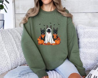 German shepherd Ghost Dogs sweatshirt,Halloween Dog Sweatshirt, Halloween Sweatshirt, Halloween Sweater, Ghost Sweatshirt, Ghost Dog Shirt