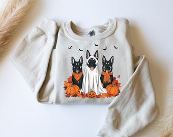 German shepherd Ghost Dogs sweatshirt,Halloween Dog Sweatshirt, Halloween Sweatshirt, Halloween Sweater, Ghost Sweatshirt, Ghost Dog Shirt