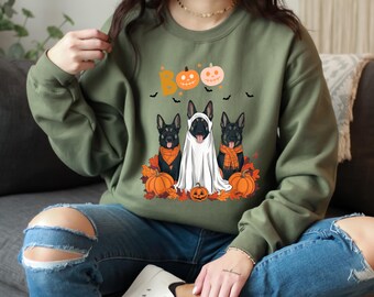 German shepherd Ghost Dogs sweatshirt,Halloween Dog Sweatshirt, Halloween Sweatshirt, Halloween Sweater, Ghost Sweatshirt, Ghost Dog Shirt