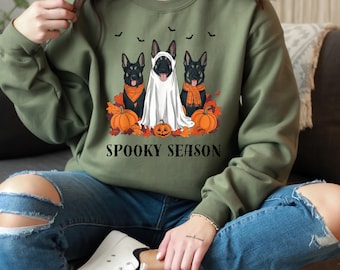 German shepherd Ghost Dogs sweatshirt,Halloween Dog Sweatshirt, Halloween Sweatshirt, Halloween Sweater, Ghost Sweatshirt, Ghost Dog Shirt