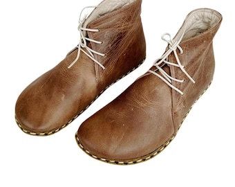 Women&#39;s Visions Leather Chelsea Barefoot Boots, Ankle Barefoot Boots